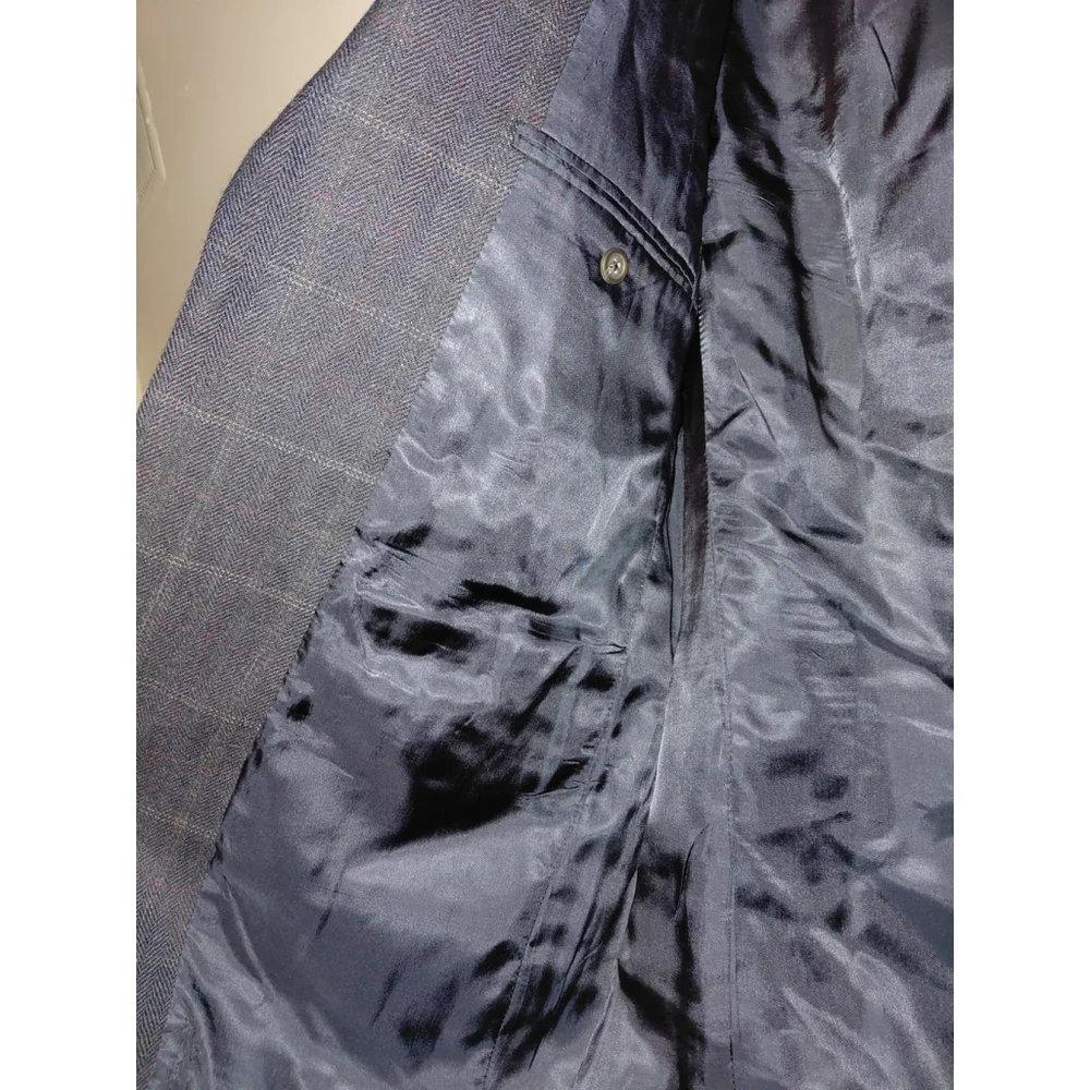 Lauren Ralph Lauren Sport Coat Blazer Suit Jacket Size 42L Wool 2 Button Gray - Picture 4 of 8